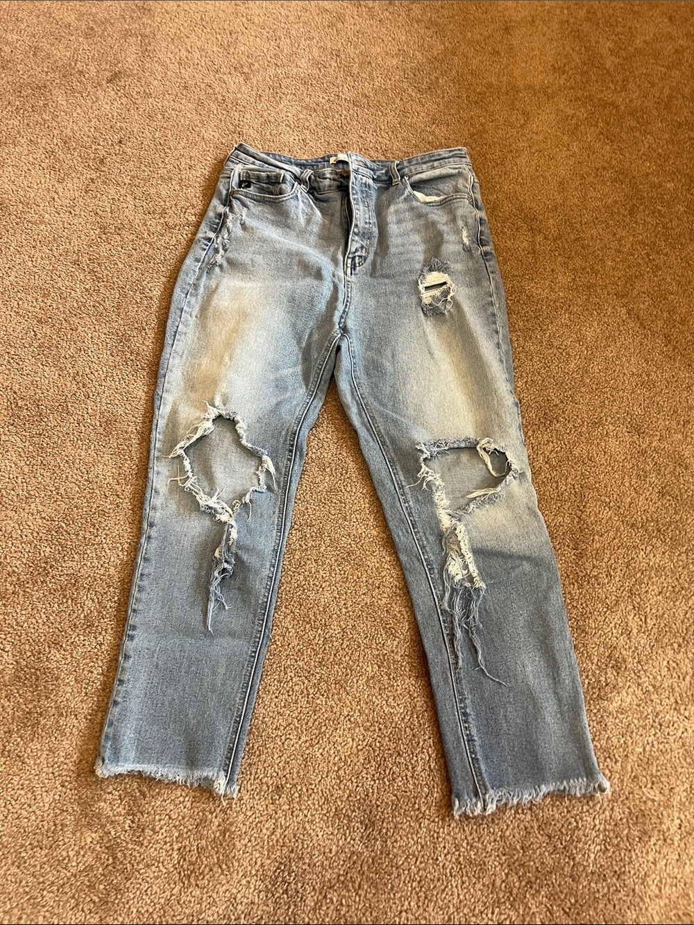 Women’s Light Blue Distressed Ripped Jeans